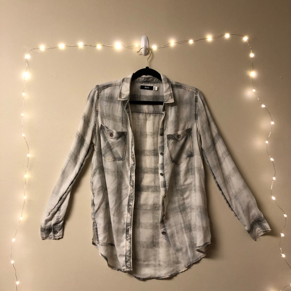 Grey and White Flannel